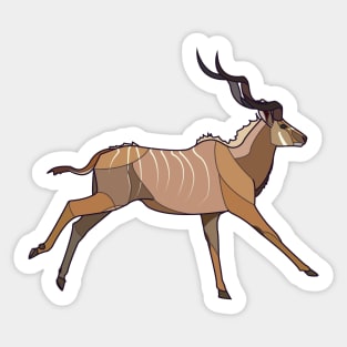 Geometric Antelope Sticker